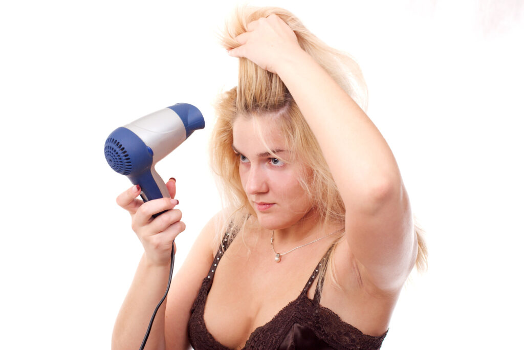 hair styling heat damage hair loss