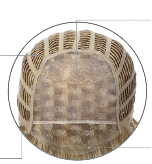 Inside of a lace front wig cap