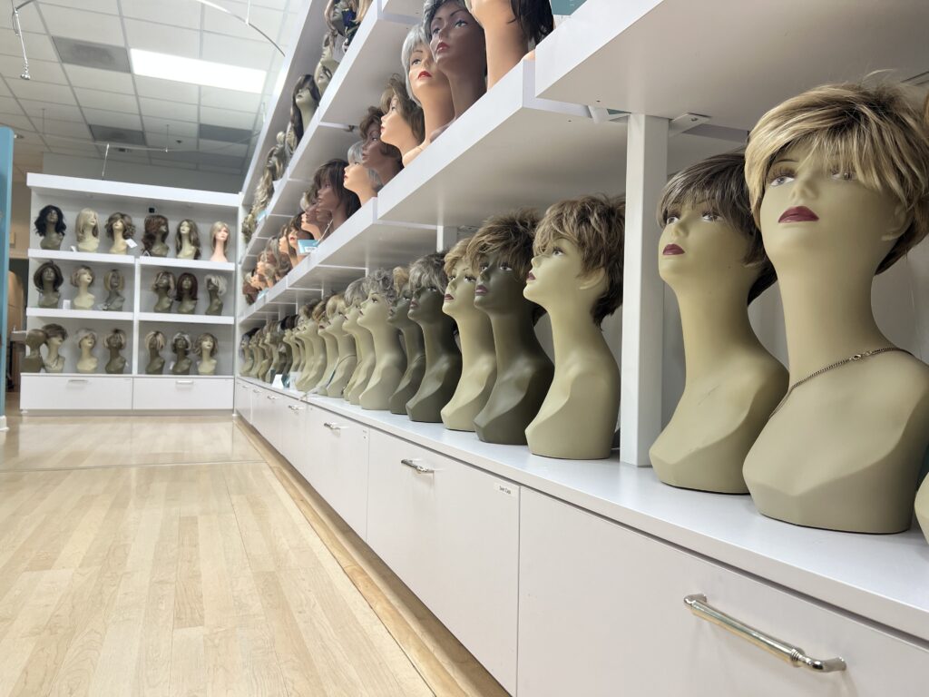 Over 100 wigs on sale during our Blue Dot Sale in May